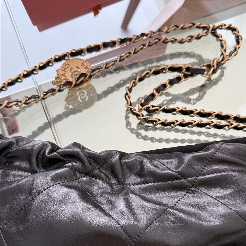 Chanel Black Quilted Shoulder Bag with Gold Accents - Picture 3 of 10